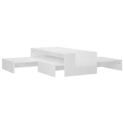 Helloshop26 - Ensemble de tables basses gigognes brillant blanc 02_0042127 - 3000213671452_0