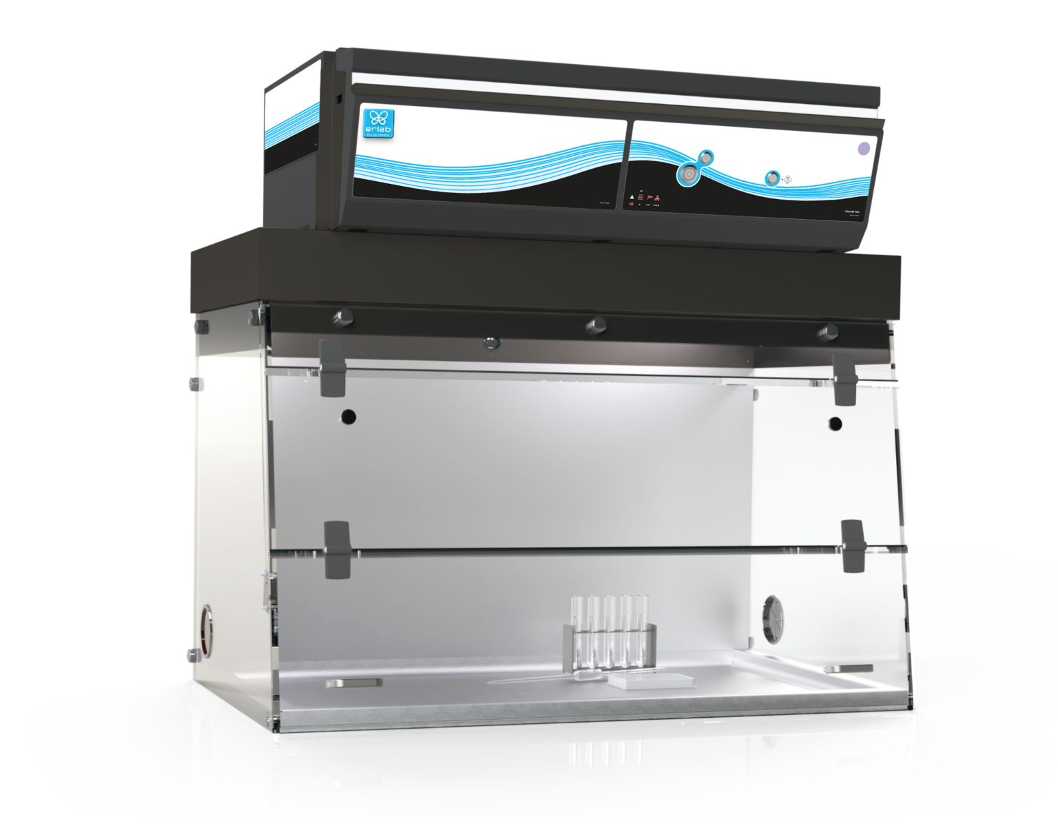 Hotte PCR CaptairBio 391 - Système de décontamination UV, filtration HEPA H14, plan de travail inox avec bac intégré_0