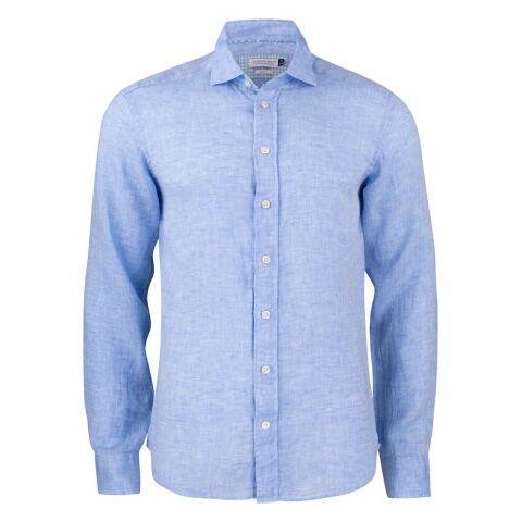 J.HARVEST & FROST IB33 LINEN CHEMISE REGULAR FIT HOMMES BLEU CIEL - TAILLE L