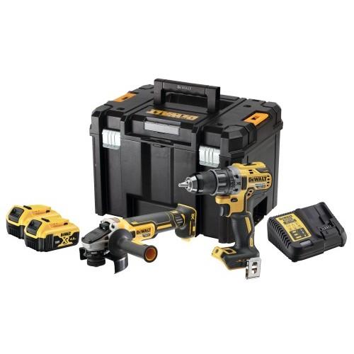 KIT 2 OUTILS SANS FIL XR 18V 5AH PERCEUSE DCD791 + MEULEUSE DGC405 DEWALT
