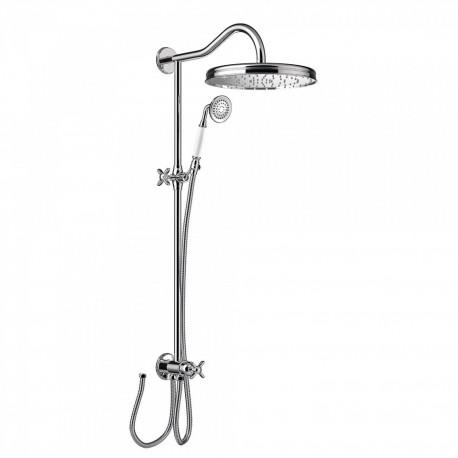 KIT DOUCHE ANTICALCAIRE CHROMÉ AVEC DOUCHE FIXE DIAM. 31CM - TRES 24247601
