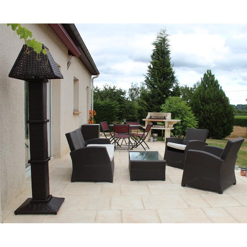 LAMPADAIRE SOLAIRE ROTIN