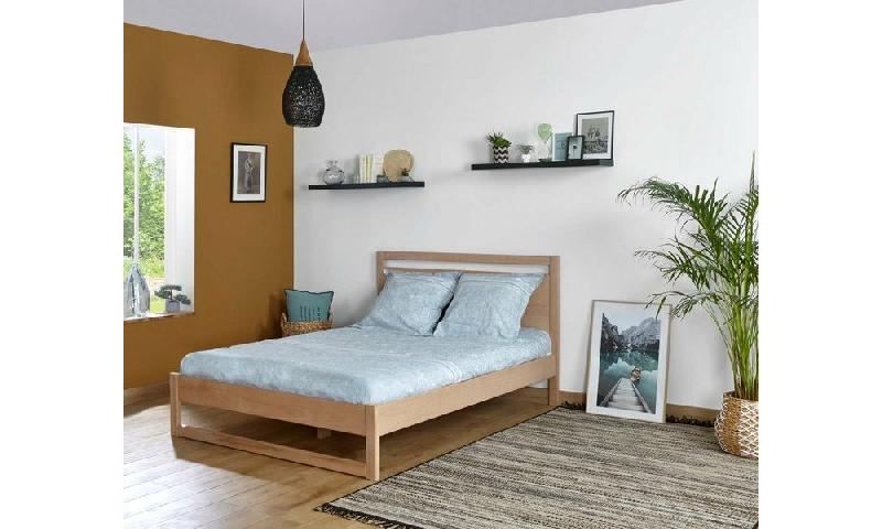 LIT GARAY  BOIS NATUREL 140X190 CM