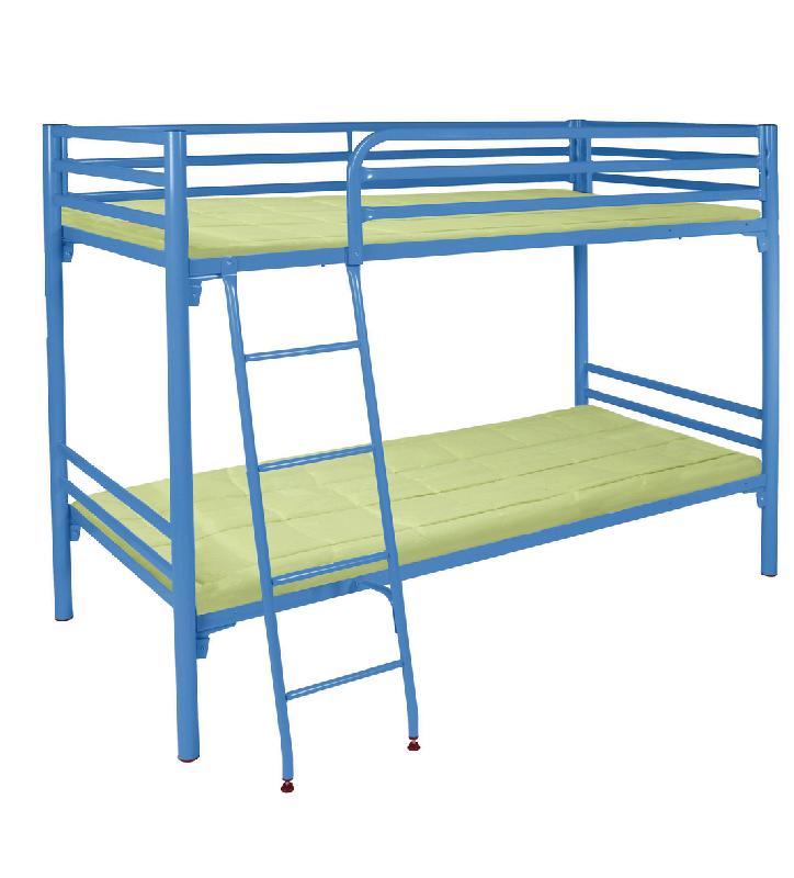 LIT SUPERPOSÉS MÉTAL ALBA 90X190CM SOMMIER À LATTES COLORIS RAL 5015 BLEU - MANUTAN COLLECTIVITÉS