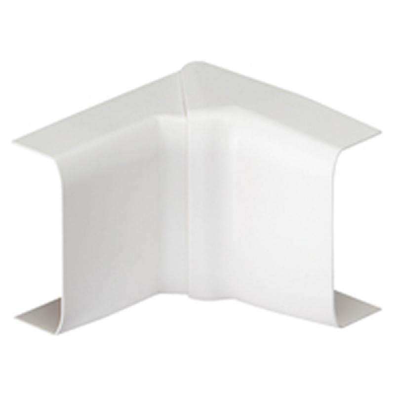 Lot de 4 angles intérieurs blancs pour moulures - H. 2.3 cm x P. 1.1 cm - Plastique - Normes NF EN 50085-2-1 et NF C 15-100_0