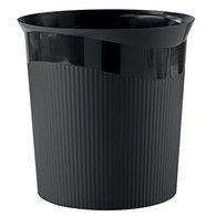 LOT DE 4 - CORBEILLE À PAPIER RE-LOOP, 13 LITRES, NOIR