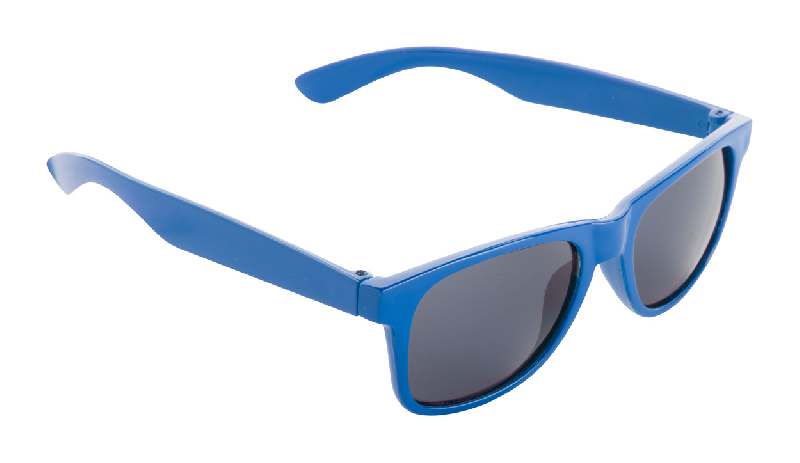 Lunettes de soleil pour enfants - trendy en plastique avec protection UV 400 - couleur bleue_0