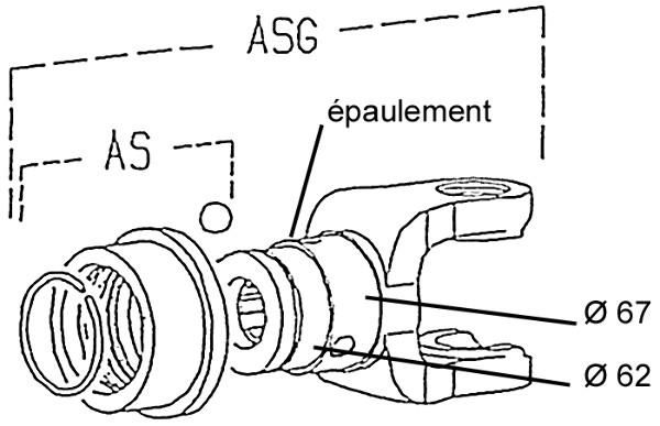 MACHOIRE ASG W2500 1''3/8-Z6 36X89