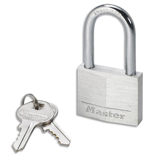 Master Lock - Cadenas en aluminium 40 mm - Anse haute 24 mm - Livré avec 2 clés - Sous blister_0