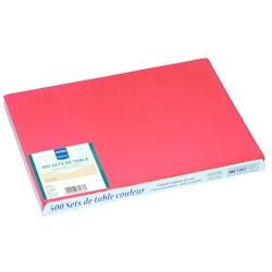 METRO Professional - 500 sets de table jetable en papier satiné gaufré - Format 30X40 cm - Couleur rouge - rouge 314113MI_0