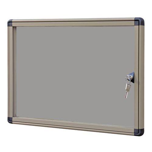 MINI VITRINE D'AFFICHAGE EXTÉRIEUR ALCOR GRIS FORMAT A4 1 FEUILLE - PLANORGA