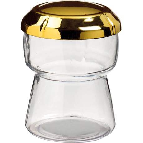 MISE EN BOUCHE JETABLE SOLIA BOUCHON DE CHAMPAGNE + COUVERCLE DORÉ 150 ML (VENDU PAR 120)