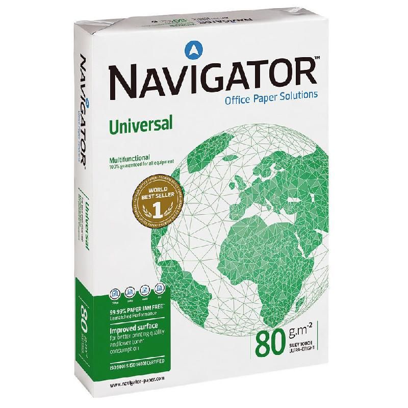 NAVIGATOR PAPIER UNIVERSAL - RAMETTE DE 500 FEUILLES - FORMAT A4 (80 G/M²) - COULEUR BLANC (PRIX UNITAIRE)