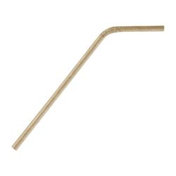 Pailles en papier flexibles compostables Fiesta Compostable kraft (lot de 250) - marron VEFB141_0
