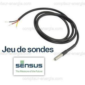Paire de sondes température pour compteur thermique SENSUS - PT500 MID - 100mm - 5m ou 10m_0