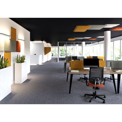 PANNEAU ACOUSTIQUE SUSPENDU GARY AIR - 60 X 60 CM - GRIS ANTHRACITE