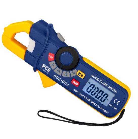 Pince ampèremétrique AC/DC - Écran LCD - Mesure jusqu'à 80 A et 600 V - Modèle PCE-DC3 - PCE Instruments_0