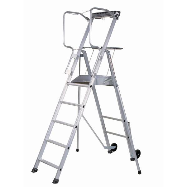 Plateforme individuelle roulante en aluminium avec étayage - 5 marches - conforme norme PIRL NF 93-352_0