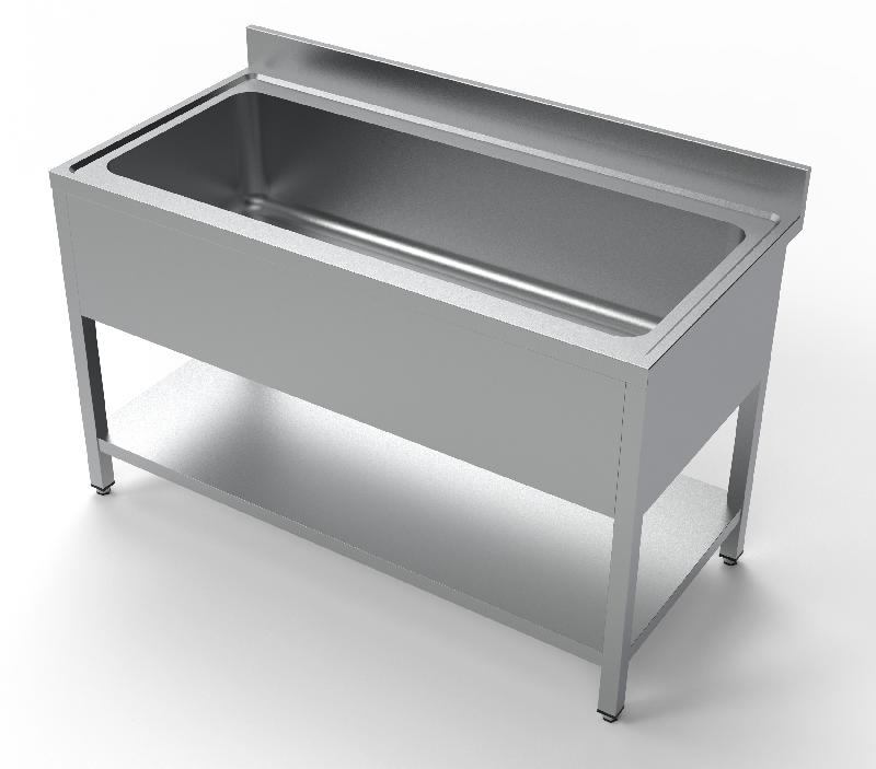 Plonge inox professionnelle avec 1 bac - 1400x700x850 mm - P7333.1305_0