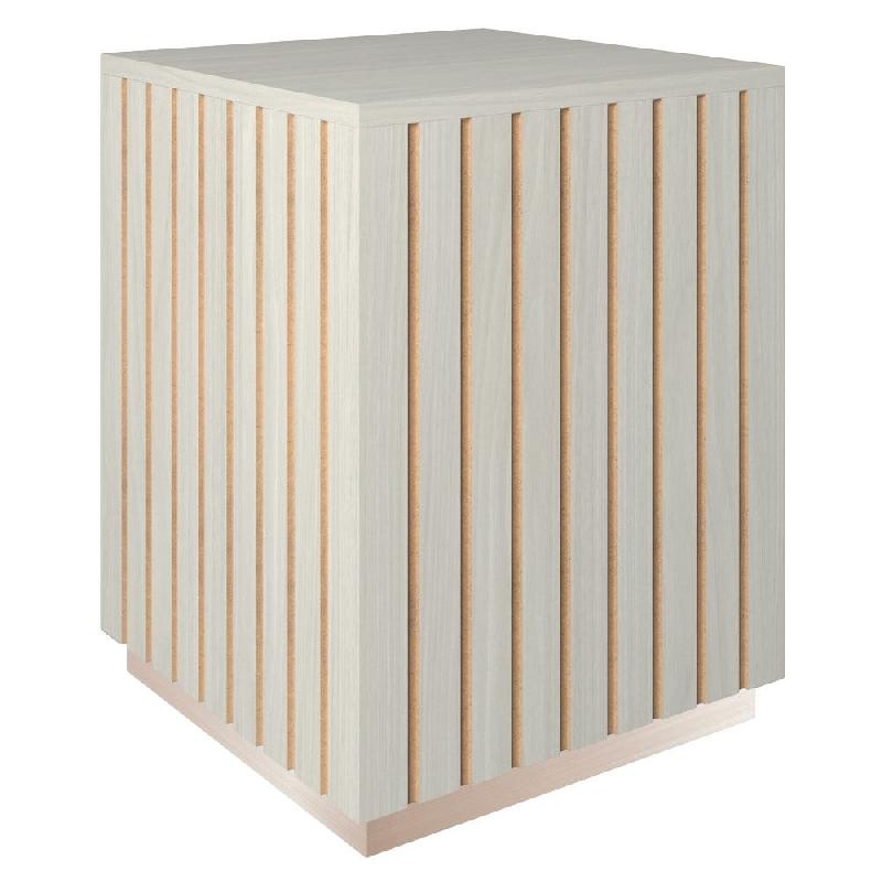 Podium haut Vertigo T03 MDF naturel et noyer clair 45x45x60cm_0