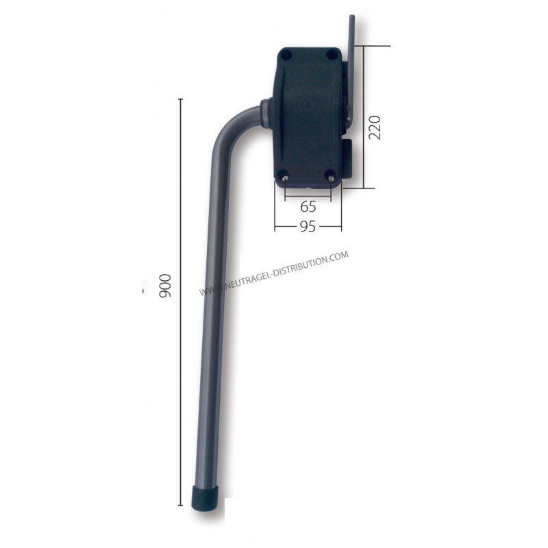 Poignée extérieure réversible pour porte de forte épaisseur - Référence PCNPE9 - Longueur 900 mm_0