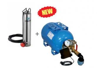 Pompe immergée eau de pluie - Ensemble complet avec ballon 24L et pompe 230V - 305230_0