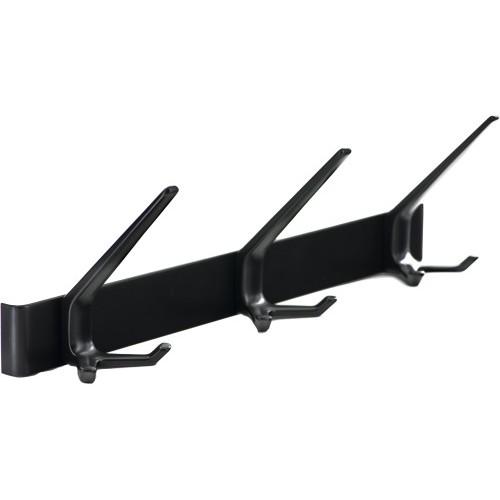 PORTE-MANTEAUX SUR LISSE - 3 PATÈRES DOUBLE TÊTE EN ALUMINIUM - 863 HERMETA