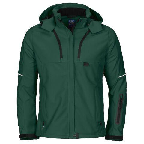 PROJOB 3412 SOFTSHELL PRIO FEMME A CAPUCHE VERT FORÊT - TAILLE S