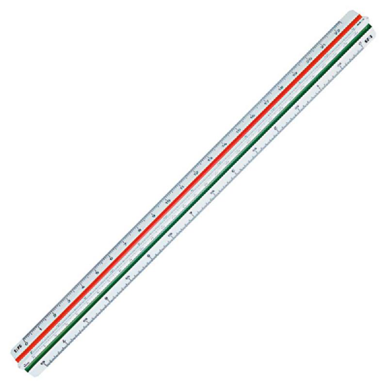 REGLE A ECHELLE DE REDUCTION MARS 561 AVEC CODE COULEUR 30 CM