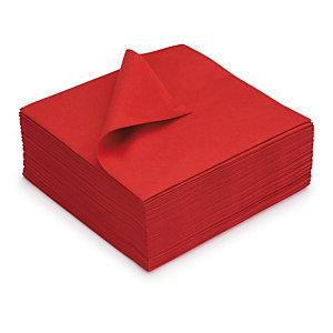 SERVIETTE ASPECT TISSU ROUGE