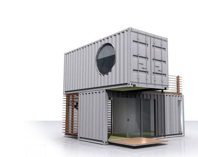 Snack restaurant ISK21 deux étages - 21m² - 2 modules containers maritimes haute résistance_0