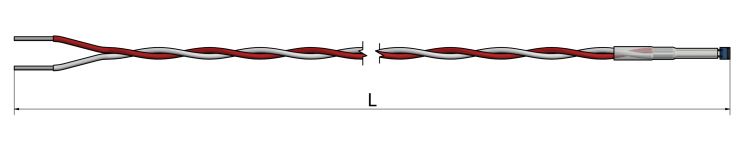 Sonde à résistance filaire (RTD) - Téflon torsadé PFA - PC00 - Pt 100, Pt 500, Pt 1000_0