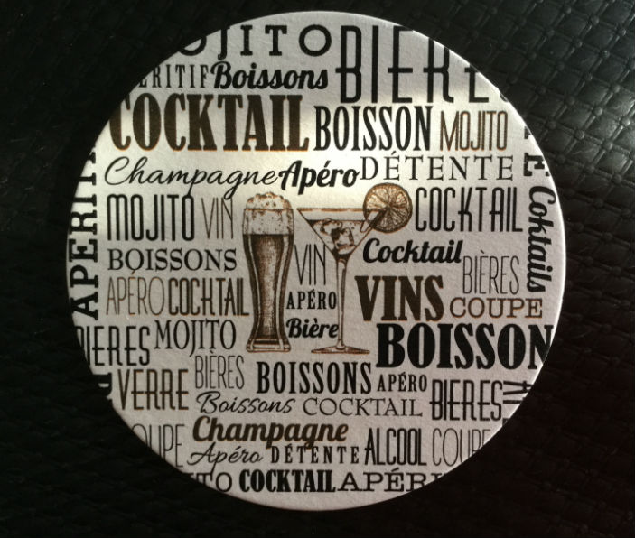 Sous bock avec décor "cocktail"_0