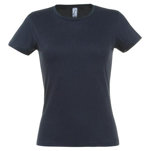 TEE-SHIRT PERSONNALISABLE CLASSIC FEMME MARINE COTON 150 G