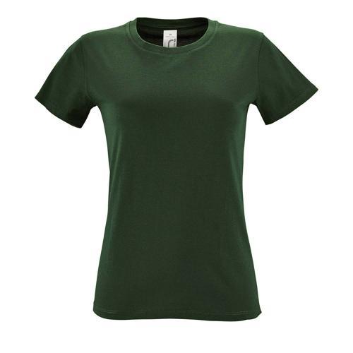 TEE-SHIRT PERSONNALISABLE FEMME EN COTON VERT BOUTEILLE