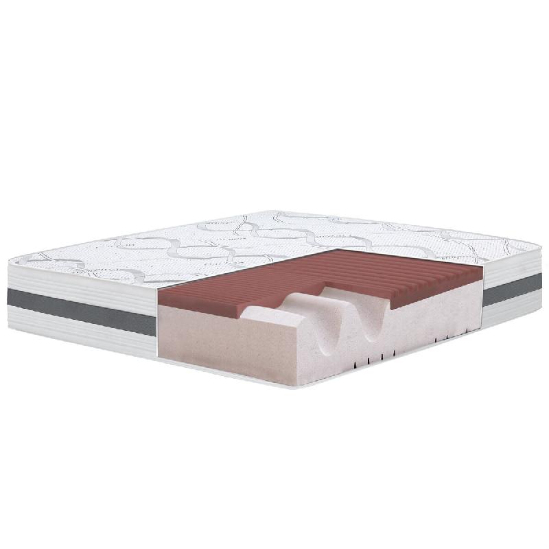 The White Stone Matelas Double150x175 Memory Foam orthopédique | Hauteur 27 cm | Made in Italy - blanc textile CARBONH25-MEMORYFOAM-150X175X27_0