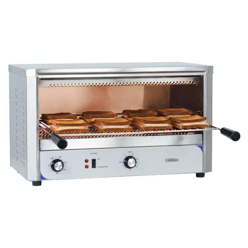 Toasteur à quartz Casselin - Petit et grand modèle - Acier inoxydable avec thermostat réglable et minuterie_0