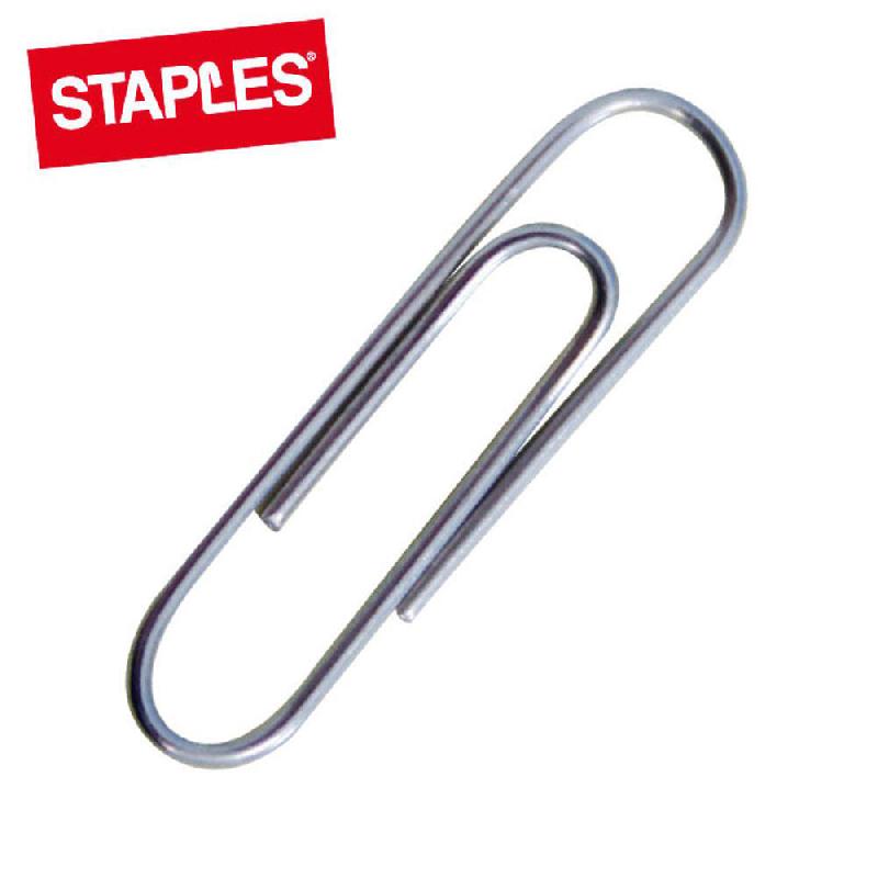 TROMBONES EN ACIER NICKELE - ANTIROUILLE - 75 MM - ARGENT - BOÎTE DE 100 - PAQUET 100 UNITES  - LOT DE 2