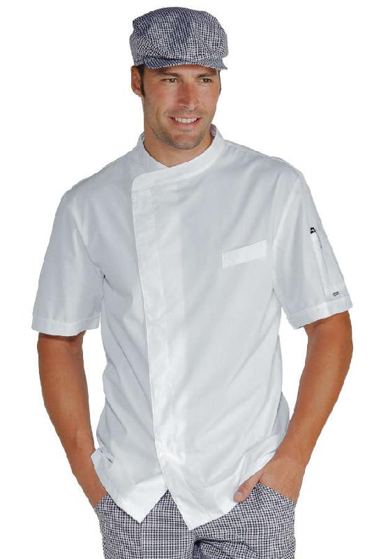 VESTE CHEF CUISINIER BLANCHE TISSU ULTRA LÉGER