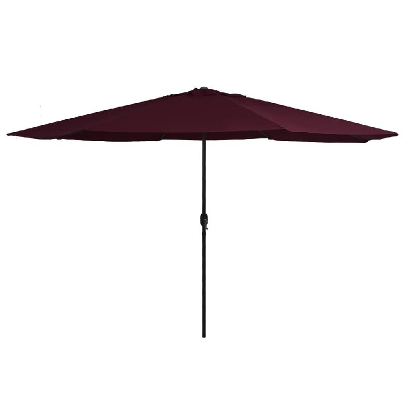 VidaXL Parasol de jardin avec mât en métal 390 cm rouge bordeaux Modèle Ventura Plus - 47382_0