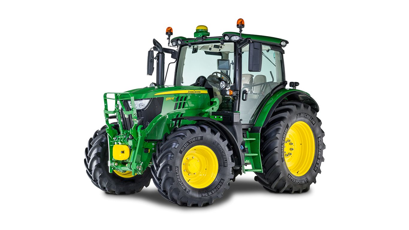 6120R Tracteur agricole - John Deere - 120 ch nominal + surpuissance, moteur 4 cylindres 4,5L, cabine Premium et guidage automatique_0