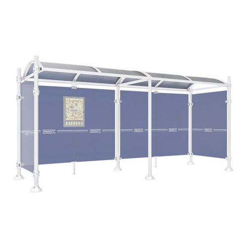 ABRI BUS 5 M PROVINCE 2 BARDAGES LAT. AGORA BLANC 9010 - PROCITY