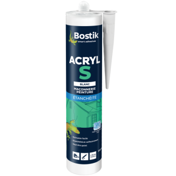 Mastic acrylique - Usage intérieur/extérieur - Acryl s Bostik Réf. Ag00187_0