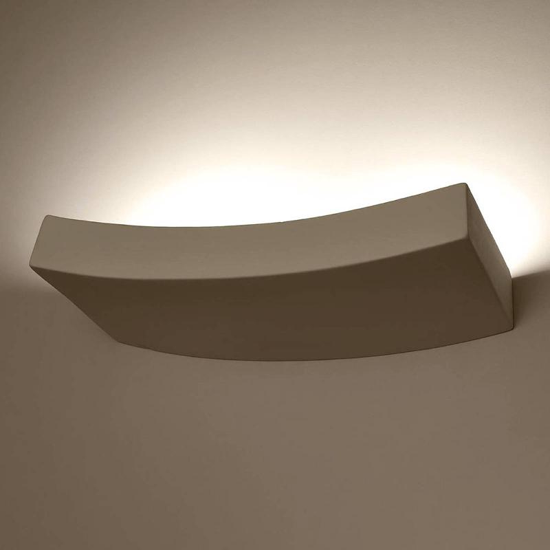 SOLLUX LIGHTING APPLIQUE MURALE LINO EN CÉRAMIQUE, FORME COURBÉE