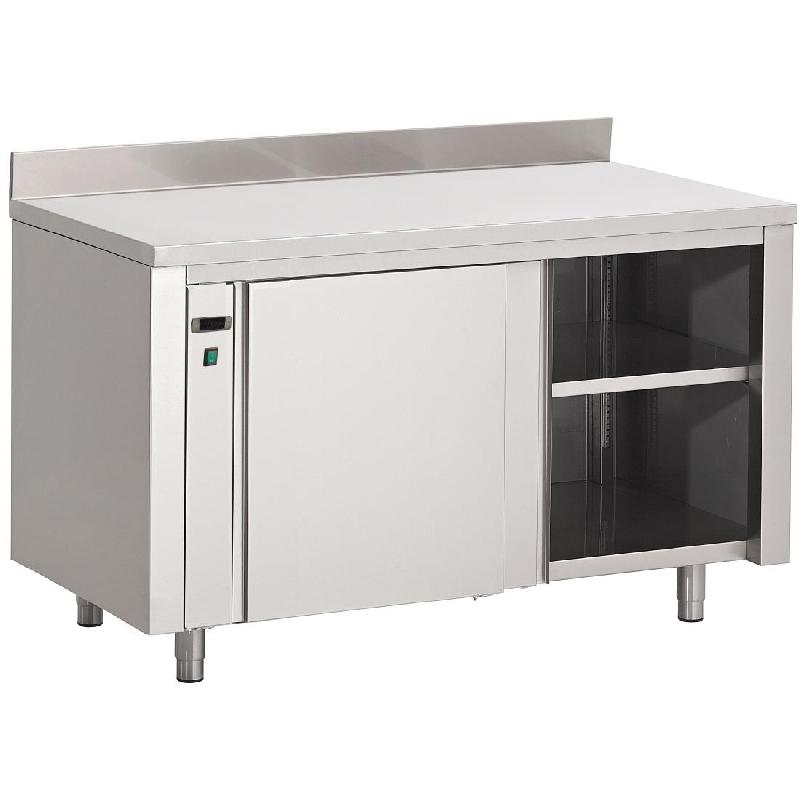 Armoire chauffante inox avec dosseret 1000x700x880mm - PDS435_0