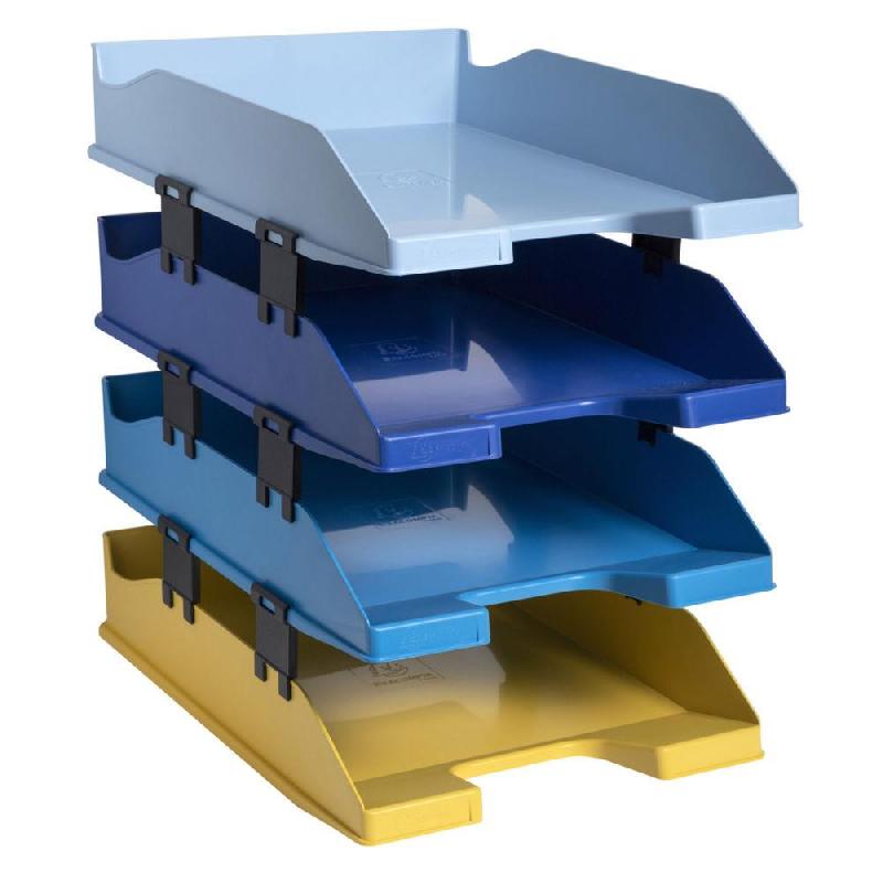 BACS A COURRIER EXACOMPTA BEE BLUE A LA FRANÇAISE POUR DOCUMENTS A4+ - JEU DE 4 COLORIS ASSORTIS