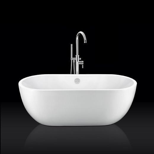 BAIGNOIRE ÎLOT DESIGN OVALE BOSTON BLANCHE 142 CM