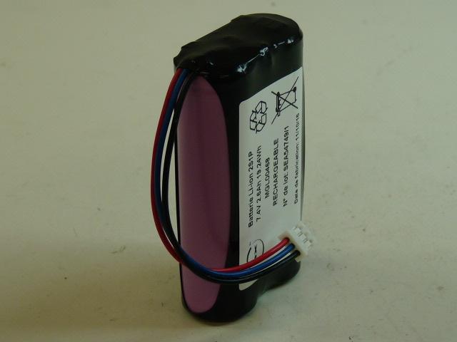 Batterie Li-ion 2x 18650 2S1P ST1 7.4V 2600mAh FC - Marque NX_0