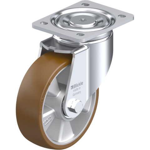 BLICKLE - ROULETTE PIVOTANTE Ø 160MM BANDAGE POLYURÉTHANE PU 750KG - LH-ALB 160K