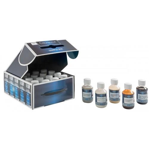 BOÎTE DE 16 ÉCHANTILLONS DE 100 ML DE TEINTE À BOIS AQUASTAIN CIRANOVA